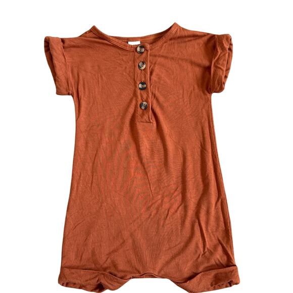 Lou Lou & Company Rust Baby Romper | 12-24M - Picture 1 of 6